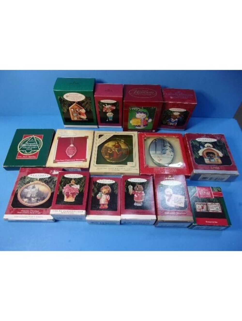 Lot of 15 Hallmark & Carlton Cards Vintage Christmas Ornaments Various Years IOB